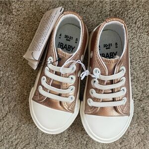 Gold toddler sneakers